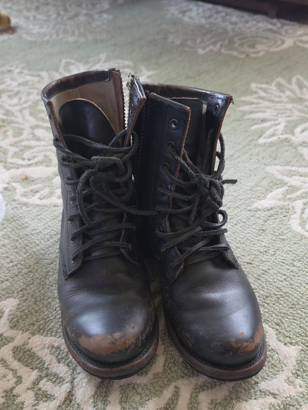 Freebird by Steven Black Brown Distressed Leather Ankle Boots (Manchester)
